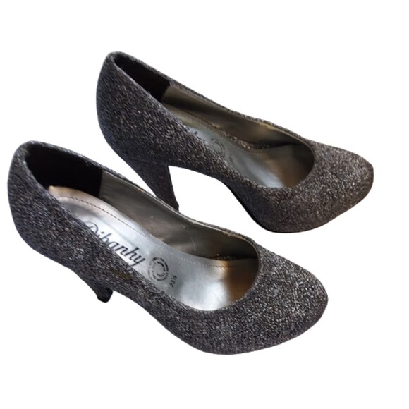 Dibanhy Shimmer 6.5 Ladies Wedge Heel Platform High Heel Shoes Formal Dress - Picture 3 of 7